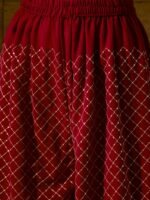 Women's Maroon Embroidered Faux Georgette Kurta Palazzo Set with Dupatta