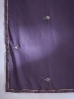 Enchanting Purple Embroidered Faux Georgette Lehenga Kurta Set with Dupatta