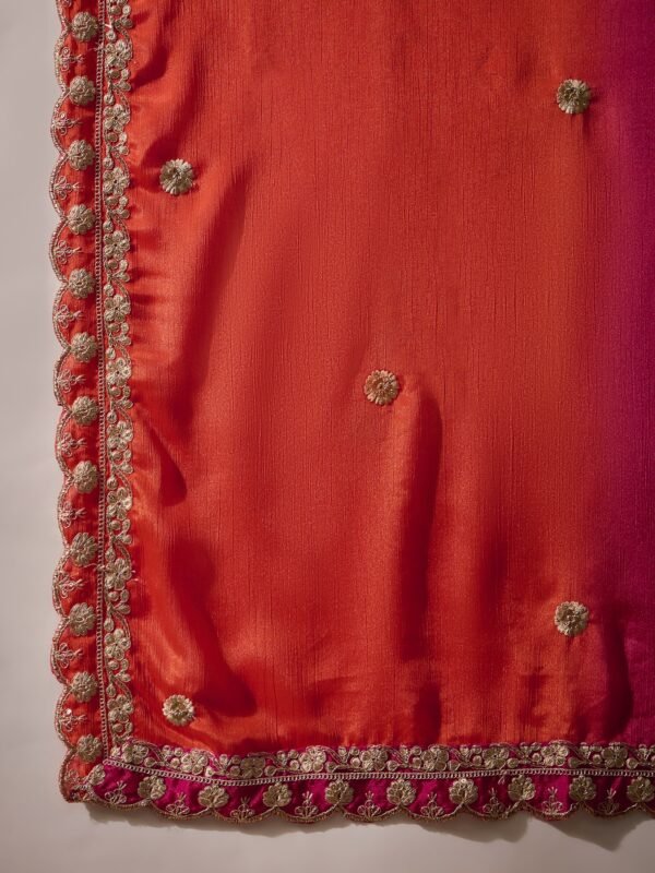 Elegant Blue Embroidered Flared Top Kurta Palazzo Set with Round Neck & Regular Sleeves