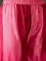 Elegant Blue Embroidered Flared Top Kurta Palazzo Set with Round Neck & Regular Sleeves