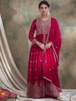 Green Embroidered Anarkali Kurta Lehenga Set with Dupatta