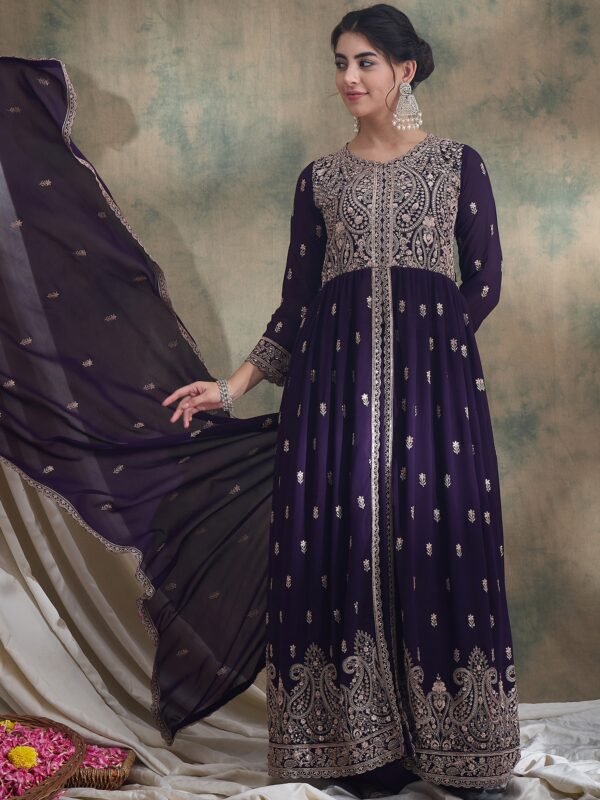 Green Embroidered Anarkali Kurta Lehenga Set with Dupatta