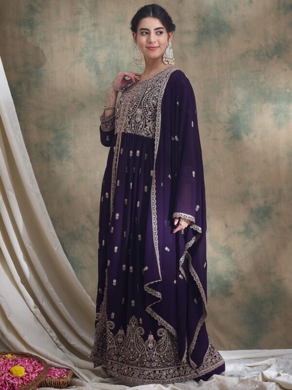 Green Embroidered Anarkali Kurta Lehenga Set with Dupatta