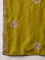 Vibrant Pink and Purple Embroidered Vichitra Silk Kurta Palazzo Set with Dupatta