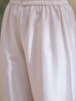 Elegant White Chinon Embroidered Kurta Palazzo Set