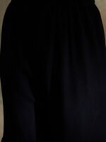 Striking Black Embroidered Faux Georgette Kurta Sharara Set with Dupatta