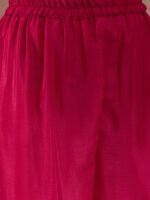 Glamorous Pink Embroidered Chinon Kurta Palazzo Set with Dupatta