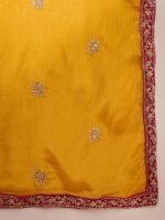 Glamorous Pink Embroidered Chinon Kurta Palazzo Set with Dupatta
