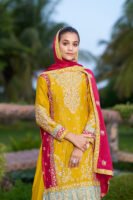 Glamorous Pink Embroidered Chinon Kurta Palazzo Set with Dupatta