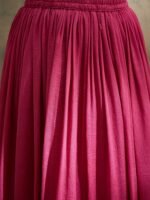 Magnificent Rama Embroidered Vichitra Silk Anarkali Lehenga Set with Dupatta