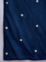 Magnificent Rama Embroidered Vichitra Silk Anarkali Lehenga Set with Dupatta