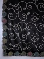 Spellbinding Black Embroidered Vichitra Silk Kurta Palazzo Set with Dupatta