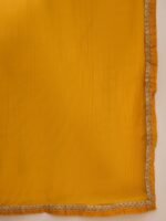 Radiant Yellow Chinon Embroidered Kurta & Lehenga Set