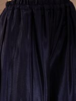 Regal Blue Embroidered Chinon Kurta Palazzo Set with Dupatta