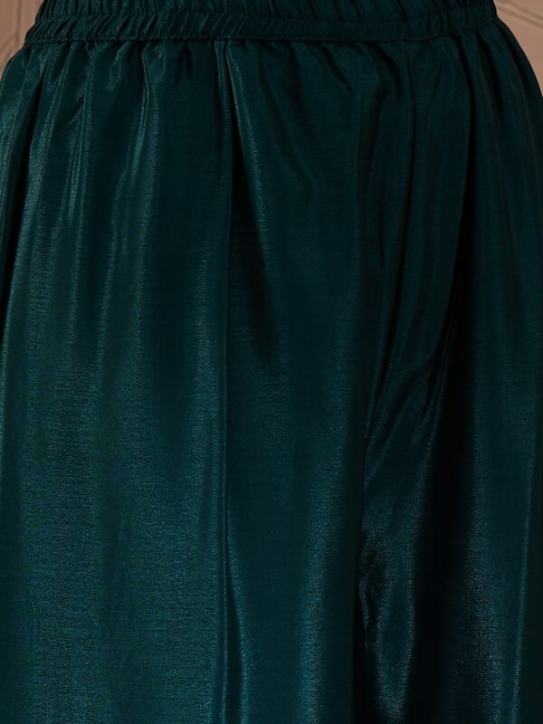 Exquisite Yellow & Teal Chinon Embroidered Anarkali Set