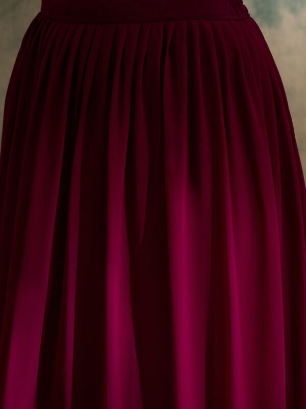 Majestic Purple Faux Georgette Embroidered Anarkali Lehenga Set
