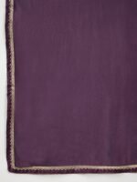 Ravishing Purple Embroidered Faux Georgette Anarkali Gown with Dupatta