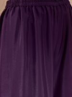 Mesmeric Purple Embroidered Chinon Bandhani Kurta Palazzo Set with Dupatta
