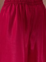 Exquisite Pink Chinon Embroidered Kurta & Palazzo Set