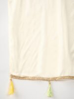 Charming Cream Floral Printed & Embroidered Chinon Kurta Sharara Set with Dupatta