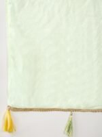 Charming Cream Floral Printed & Embroidered Chinon Kurta Sharara Set with Dupatta