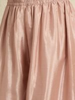 Sublime Peach Embroidered Chinon Kurta Palazzo Set with Dupatta