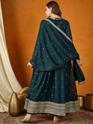 green kurta palazzo set