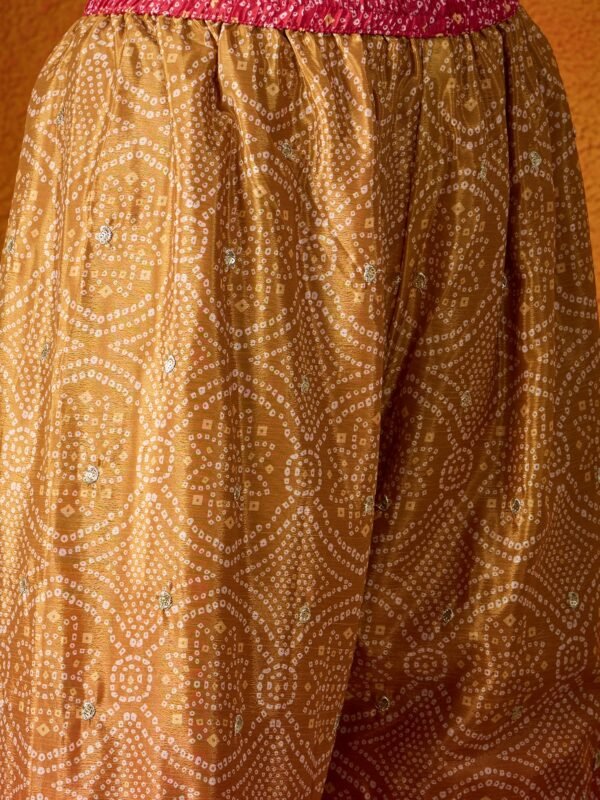 Pink Straight Kurta Sharara Set with Embroidered Dupatta