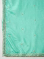 Ombre Teal Chinon Embroidered Kurta & Palazzo Set