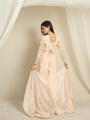peach kurta palazzo set