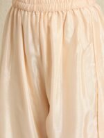 Ethereal Peach Embroidered Chinon Anarkali Kurta Pant Set with Dupatta