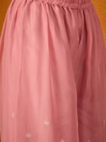 Luminous Yellow Embroidered Georgette Straight Kurta Palazzo Set with Dupatta