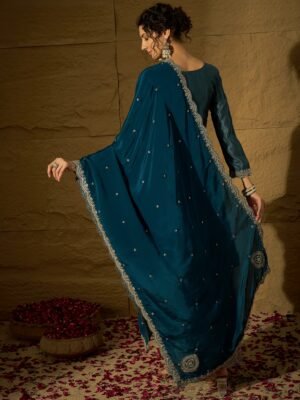 blue kurta palazzo set