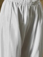 Exquisite White Chinon Embroidered Kurta Sharara Set