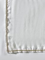 Exquisite White Chinon Embroidered Kurta Sharara Set