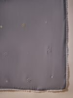 Celestial Grey Embroidered Faux Georgette Anarkali Gown with Dupatta