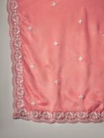 Radiant Light Pink Embroidered Chinon Kurta Sharara Set with Dupatta