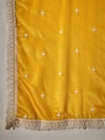 Vibrant Yellow Chinon Embroidered Kurta & Sharara Set