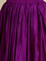 Glorious Purple Embroidered Chinon A-Line Kurta Lehenga Set with Dupatta