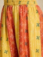 Ombre Teal & Blue Chinon Embroidered Kurta Palazzo Set