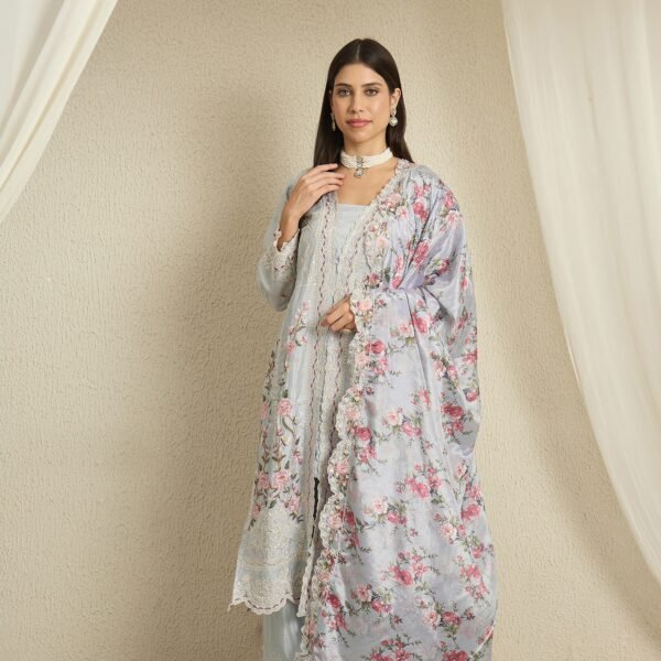 blue kurta palazzo set