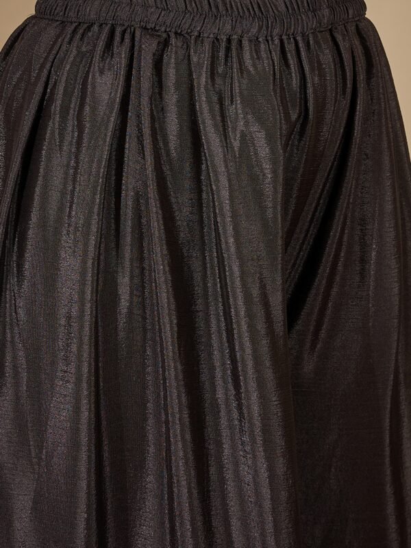 Captivating Black Embroidered Chinon Straight Kurta Palazzo Set with Dupatta