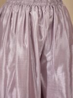 Sophisticated Grey Floral Embroidered Chinon Kurta Palazzo Set with Dupatta