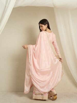 pink kurta palazzo set
