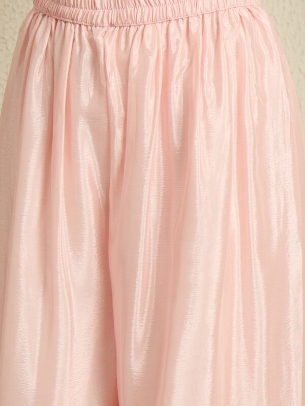 Ethereal Light Pink Embroidered Chinon Kurta Palazzo Set