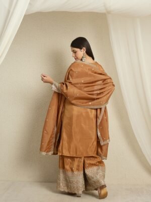 brown kurta palazzo set