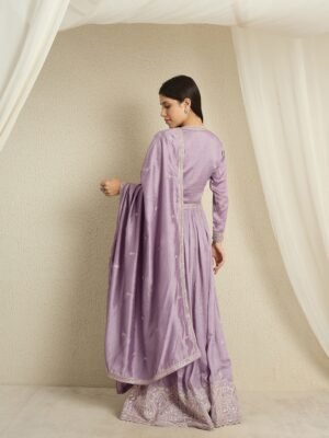 purple kurta palazzo set