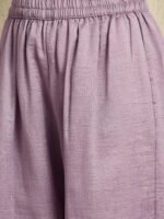 Luminous Light Purple Embroidered Vichitra Silk Anarkali Palazzo Set
