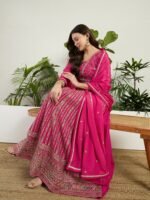 Exquisite Pink Chinon Heavy Embroidered Anarkali Gown