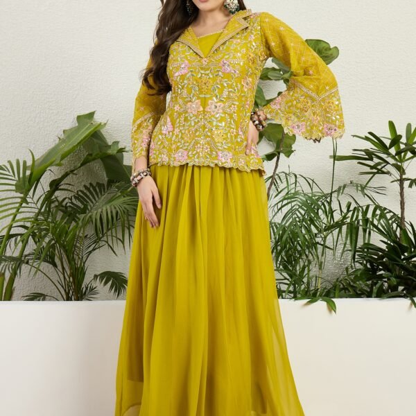 green lehenga choli